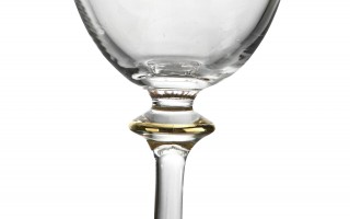 Komplet 6 kieliszków/gobletów 250 ml do napojów Koral Gold