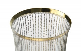 Komplet 6 kieliszków/gobletów 250 ml do napojów Koral Gold