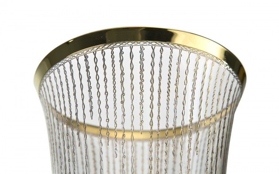 Komplet 6 kieliszków/gobletów 250 ml do napojów Koral Gold