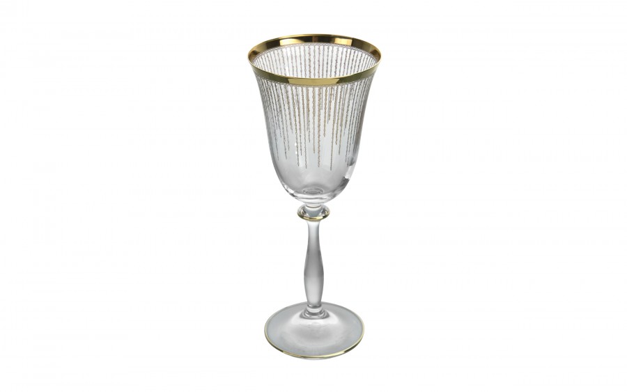 Komplet 6 kieliszków/gobletów 250 ml do napojów Koral Gold