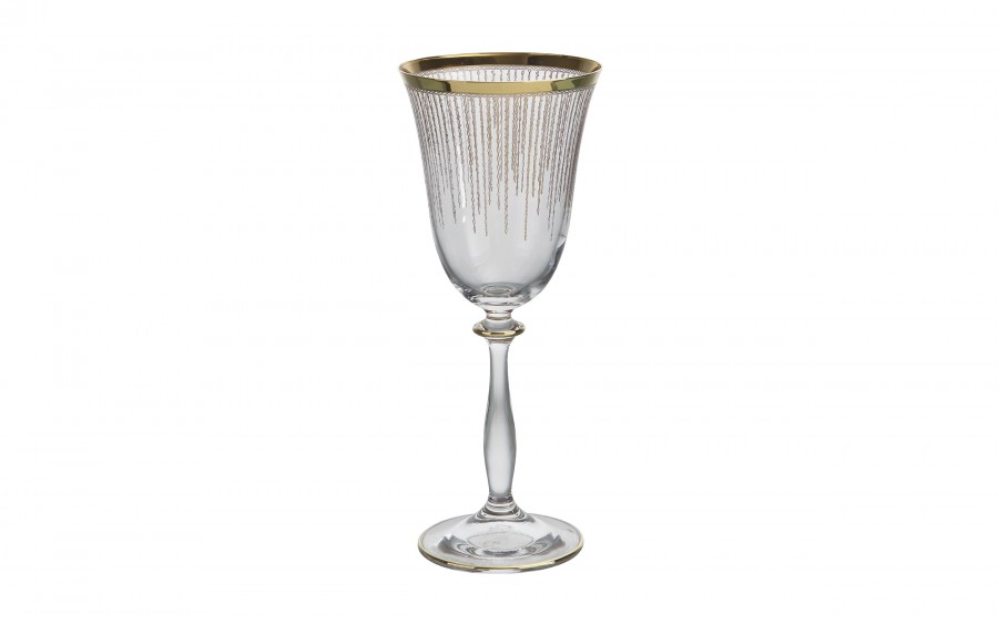 Komplet 6 kieliszków/gobletów 250 ml do napojów Koral Gold