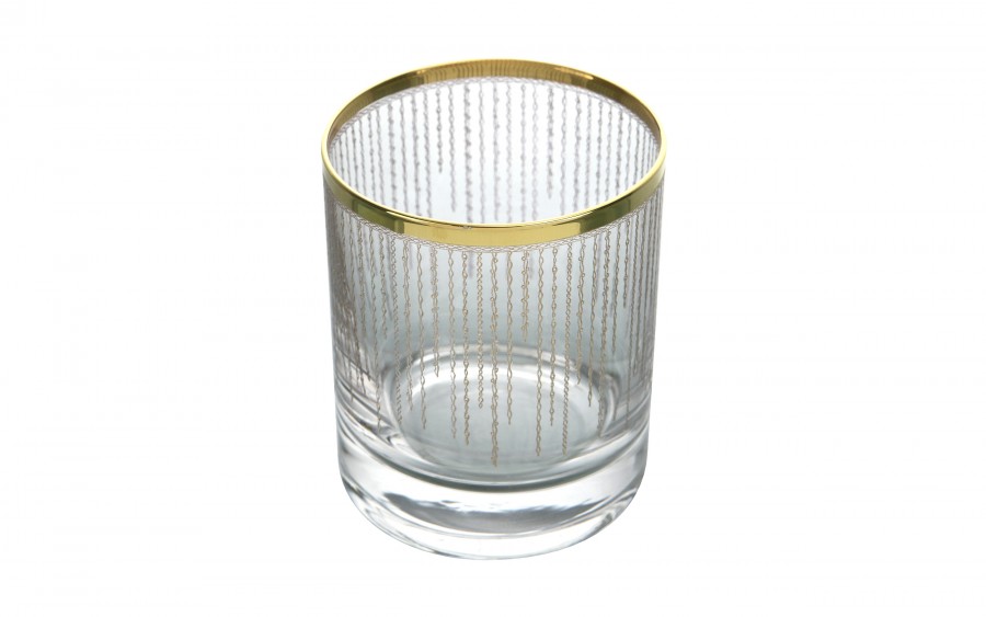 Komplet 6 szklanek do whisky 300 ml Koral Gold