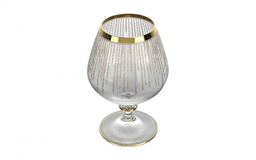 Komplet 6 kieliszków do koniaku 400 ml Koral Gold