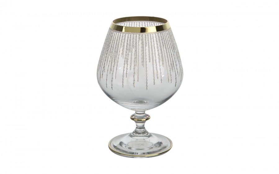 Komplet 6 kieliszków do koniaku 400 ml Koral Gold