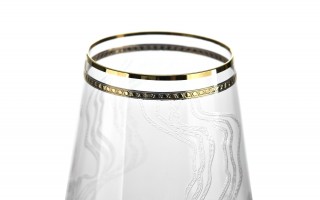 Komplet 6 kieliszków/gobletów 350 ml do wody Queen Eva