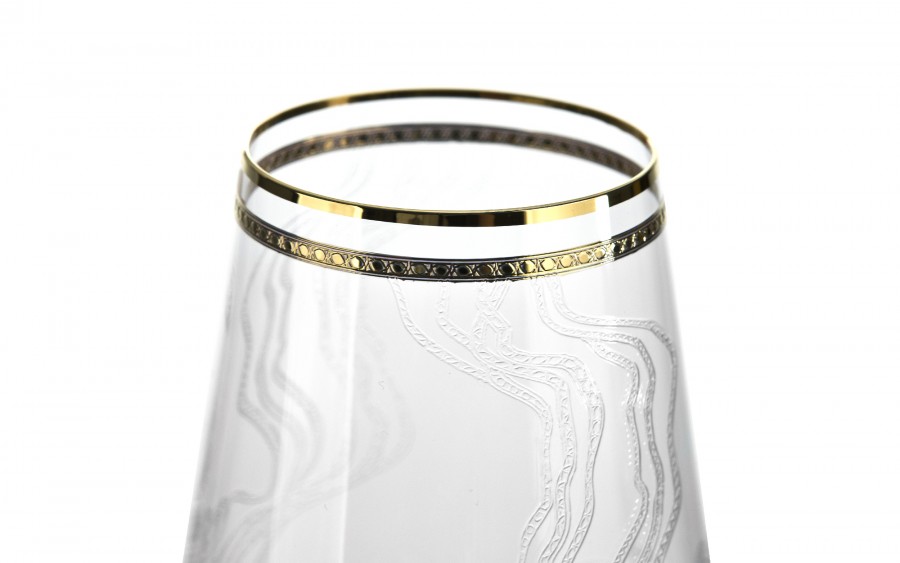 Komplet 6 kieliszków/gobletów 350 ml do wody Queen Eva