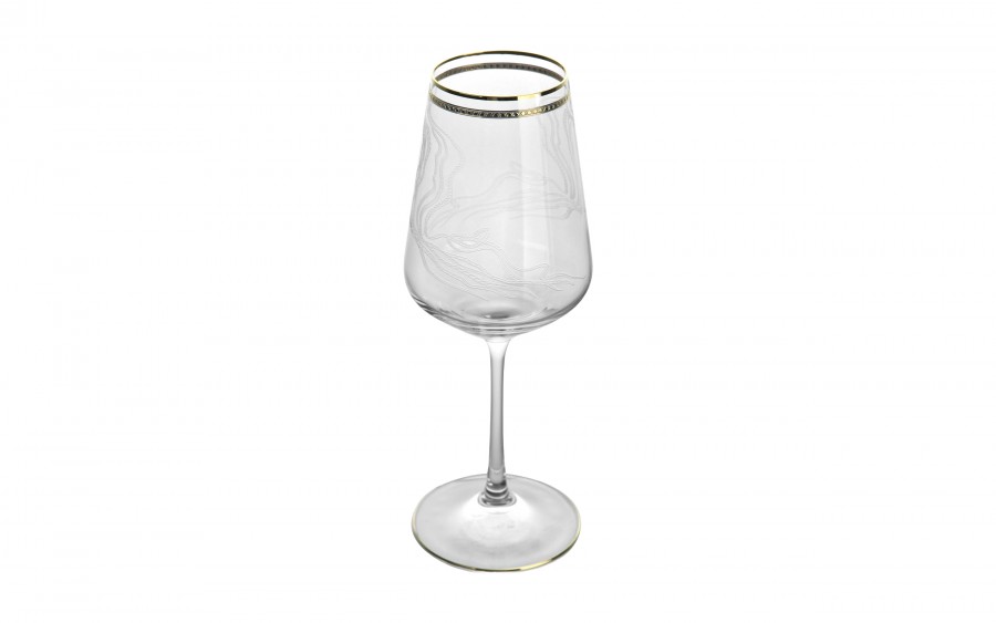 Komplet 6 kieliszków/gobletów 350 ml do wody Queen Eva