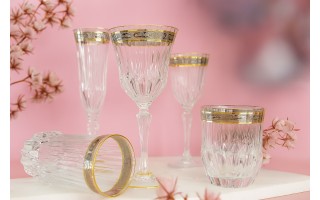 Komplet 6 kieliszków do likieru 60 g Royal Gold