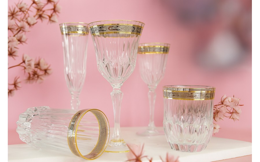 Komplet 6 kieliszków do likieru 60 g Royal Gold