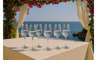 Komplet 6 kieliszków/gobletów 350 ml do wody Queen Eva