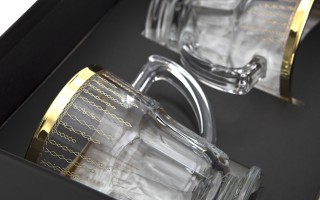 Komplet 2 filiżanek do herbaty/kawy 230 ml Koral Gold