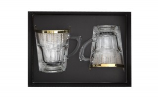 Komplet 2 filiżanek do herbaty/kawy 230 ml Koral Gold