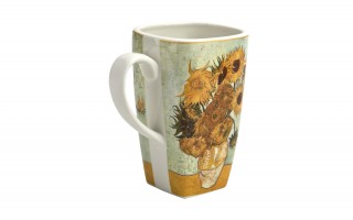 Kwadratowy Kubek porcelanowy 650 ml Sunflowers