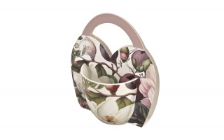 Kubek porcelanowy 460 ml Kwiaty Magnolie w koszyczku