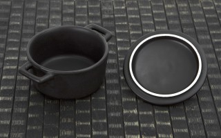 Naczynie do zapiekania 150 ml z pokrywką Black Creme Brulee