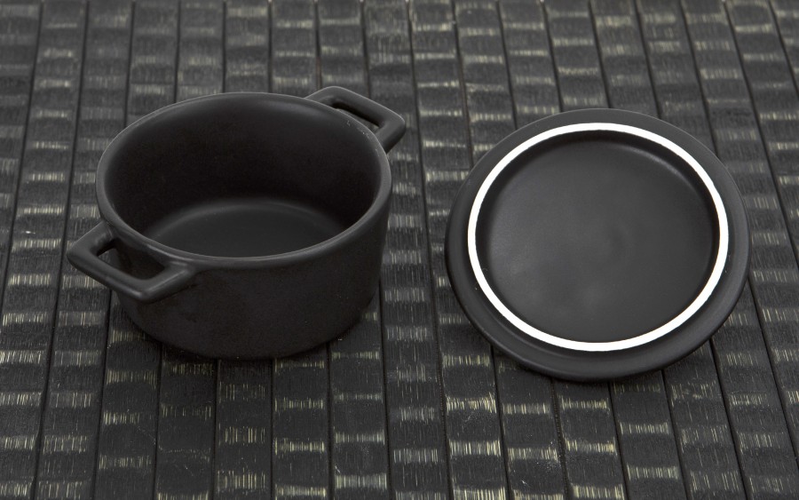 Naczynie do zapiekania 150 ml z pokrywką Black Creme Brulee