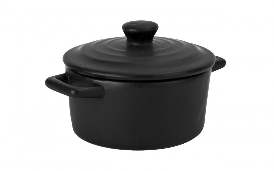 Naczynie do zapiekania 150 ml z pokrywką Black Creme Brulee