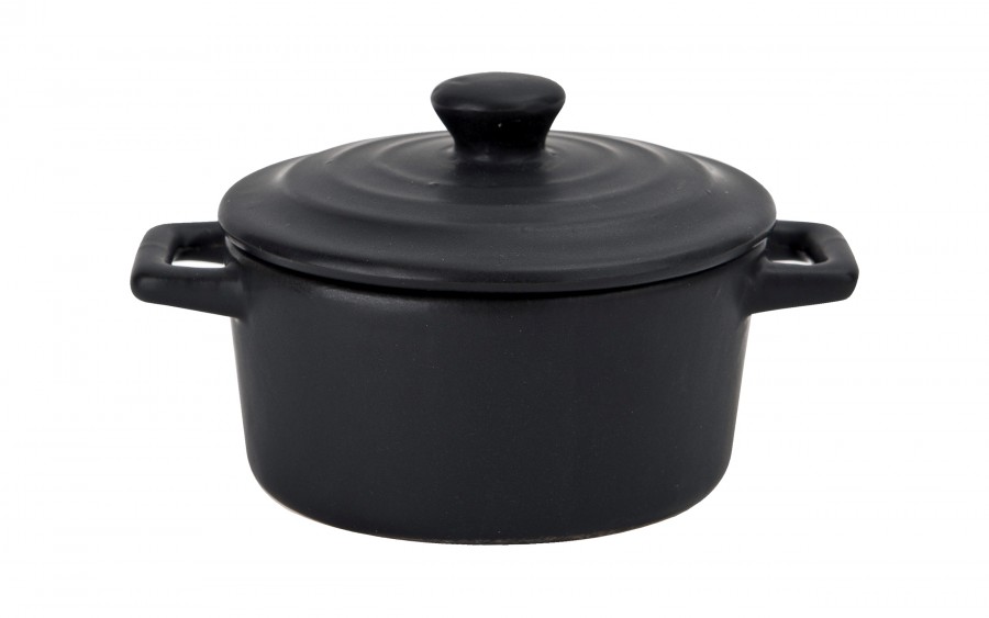 Naczynie do zapiekania 150 ml z pokrywką Black Creme Brulee