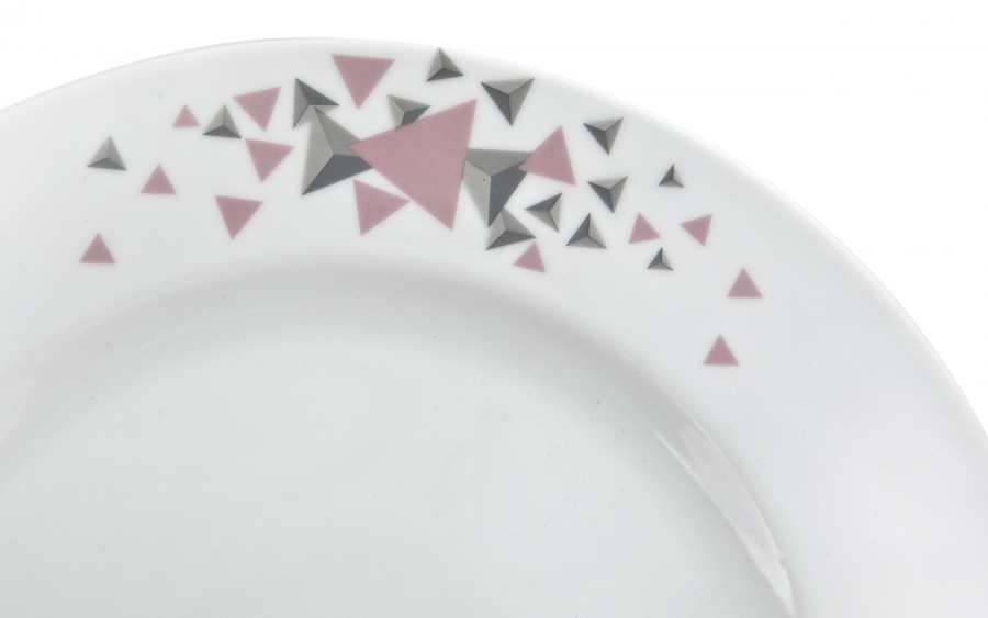 Komplet talerzy dla 6 osób Geometric 18 el.