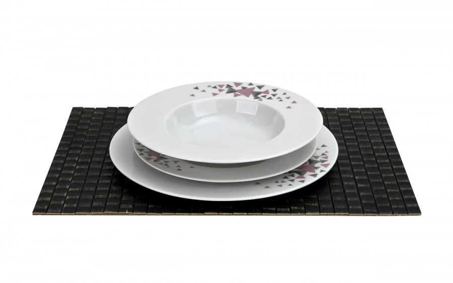 Komplet talerzy dla 6 osób Geometric 18 el.