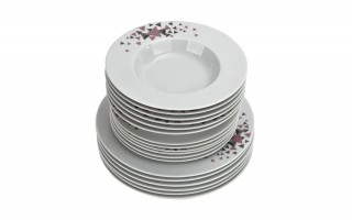 Komplet talerzy dla 6 osób Geometric 18 el.