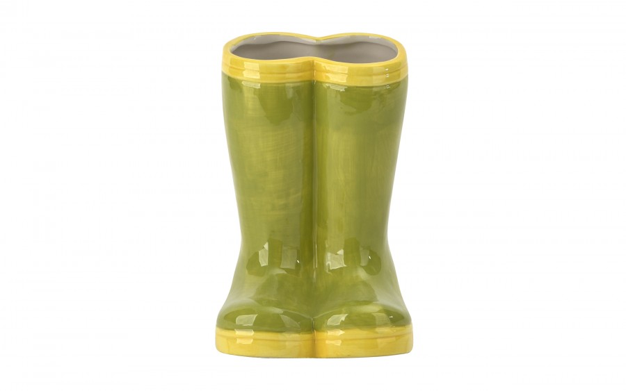 Osłonka ceramiczna Buty zielono-żółte