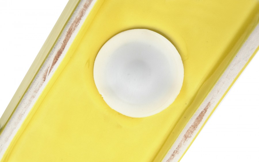 Skarbonka ceramiczna Klocek żółta 16x8x6 cm