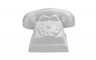 Skarbonka ceramiczna Telefon biały 18x13 cm