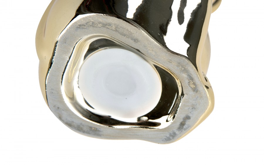 Skarbonka ceramiczna Małpka "Usta" złota