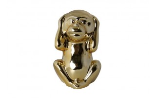 Skarbonka ceramiczna Małpka "Uszy" złota