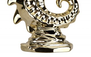 Ozdoba ceramiczna Złoty Konik morski 29 cm