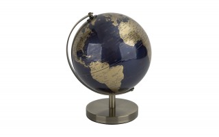 Globus Ziemi granatowo złoty mały