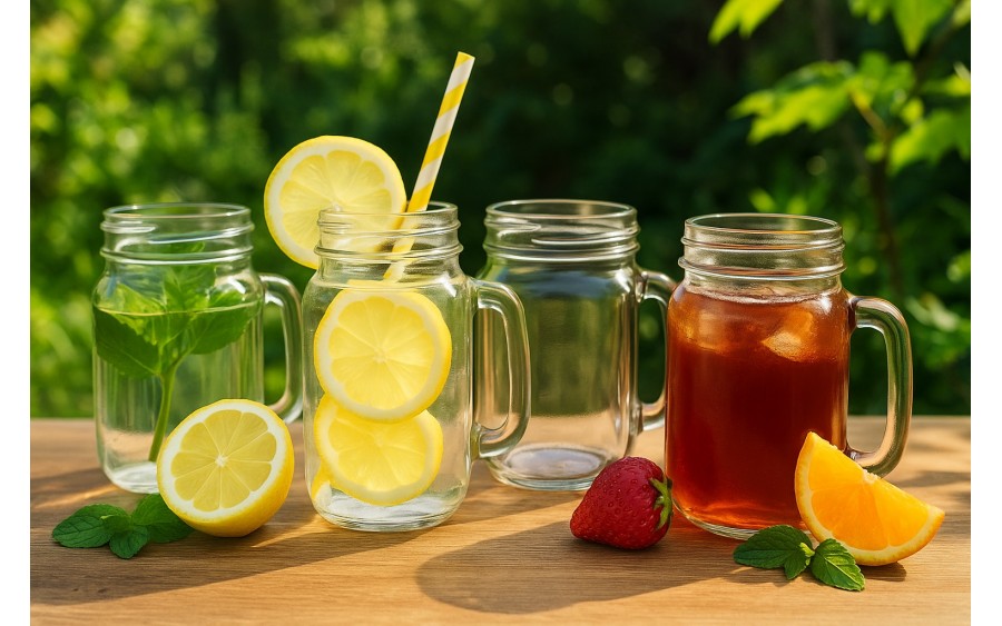 Słoik z uchem/kubek 488 ml Drinking Jars bez pokrywki