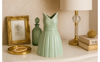 Wazon ceramiczny Sukienka zielona