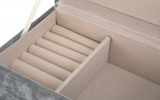 Szkatułka na biżuterię szara 144865