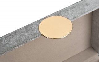 Szkatułka na biżuterię szara 144865