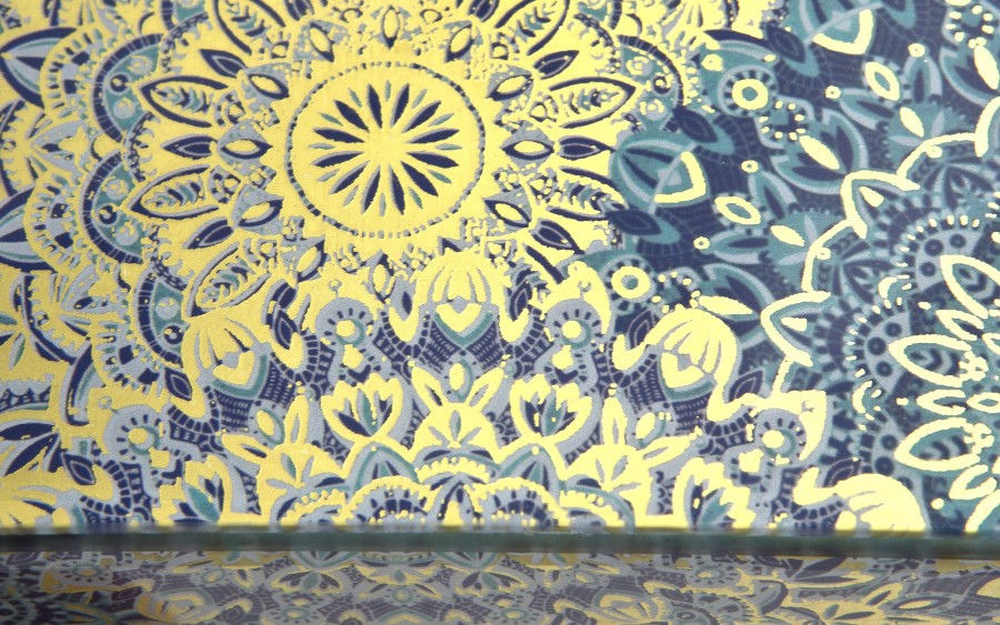 Szkatułka na biżuterię szklana niebieska 15,5x11,5x5,5 cm