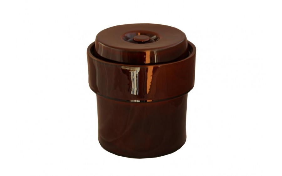 Beczka ceramiczna 5 L hermetyczna brąz 3064