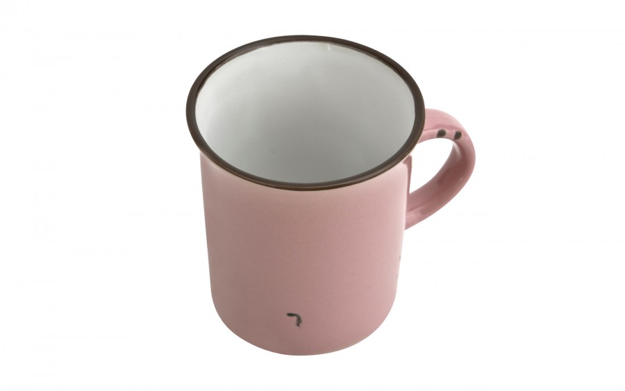Kubek ceramiczny 320 ml Garnuszek różowo-biały
