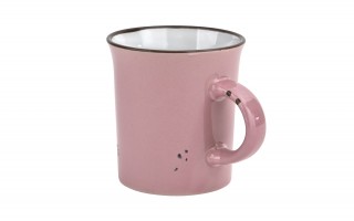 Kubek ceramiczny 320 ml Garnuszek różowo-biały