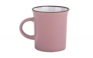 Kubek ceramiczny 320 ml Garnuszek różowo-biały