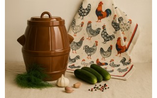 Beczka ceramiczna 5 L hermetyczna brąz 3064