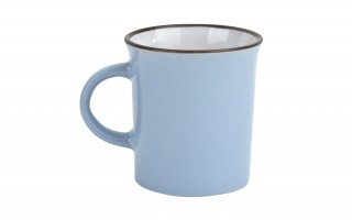 Kubek ceramiczny 320 ml Garnuszek niebiesko-biały