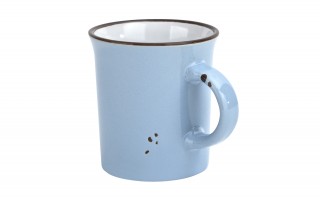 Kubek ceramiczny 320 ml Garnuszek niebiesko-biały