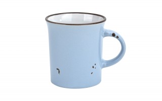 Kubek ceramiczny 320 ml Garnuszek niebiesko-biały