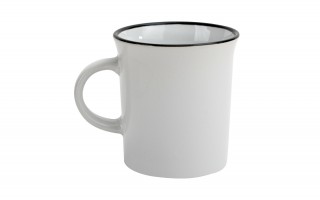 Kubek ceramiczny 320 ml Garnuszek biały