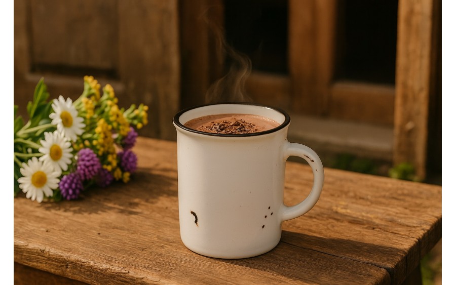 Kubek ceramiczny 320 ml Garnuszek biały