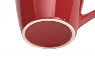 Kubek ceramiczny 320 ml czerwono-biały