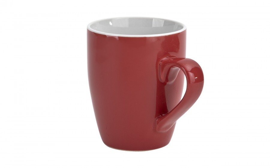 Kubek ceramiczny 320 ml czerwono-biały
