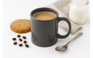 Kubek ceramiczny 300 ml ciemny szary